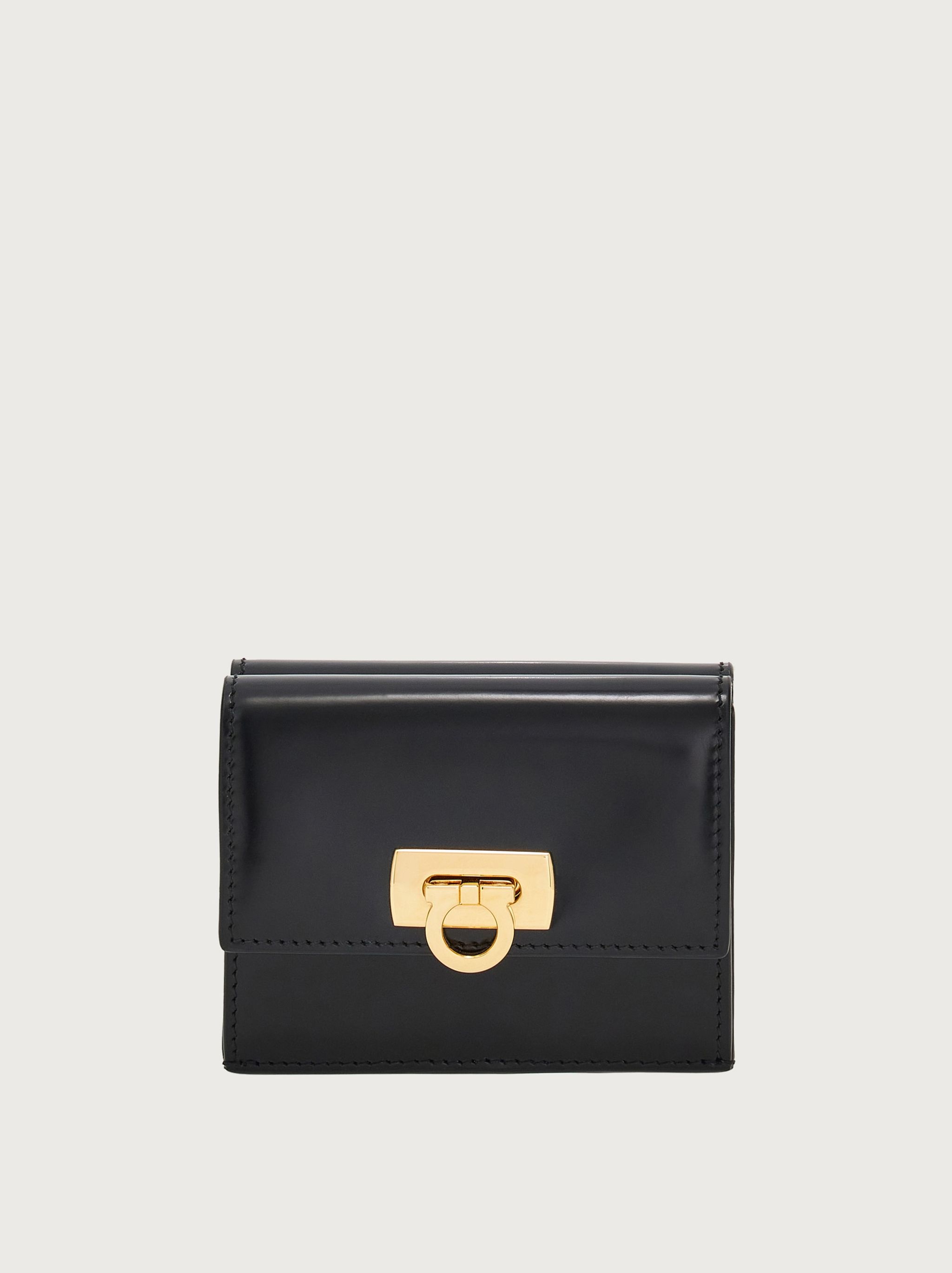 Compact wallet with Gancini clasp - 1