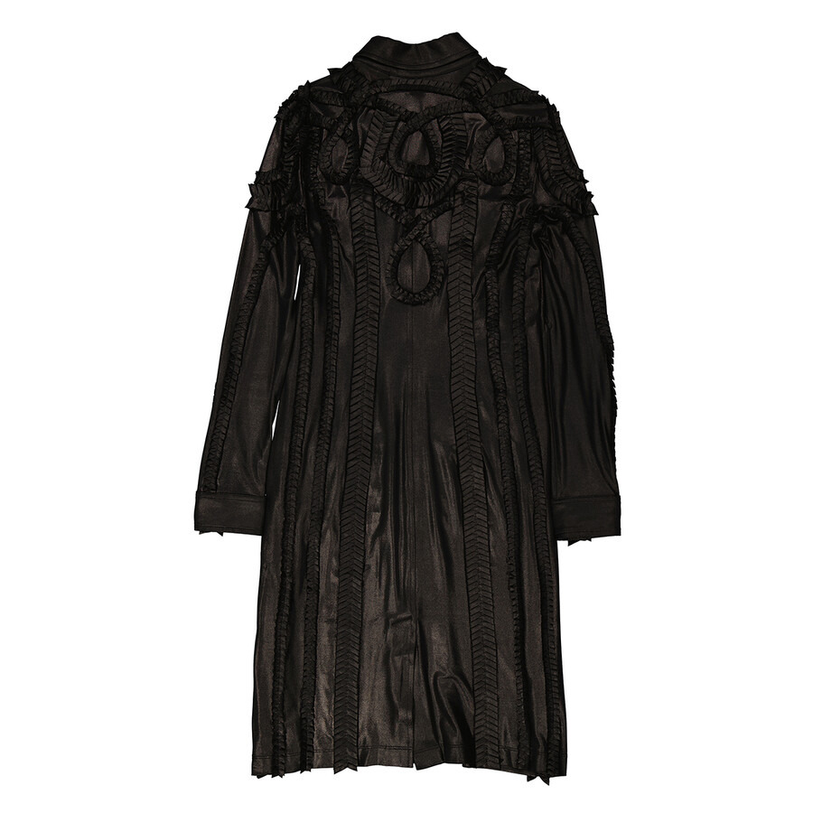 Burberry Detail Pleated Stretch Jersey Shirt Dress - 7