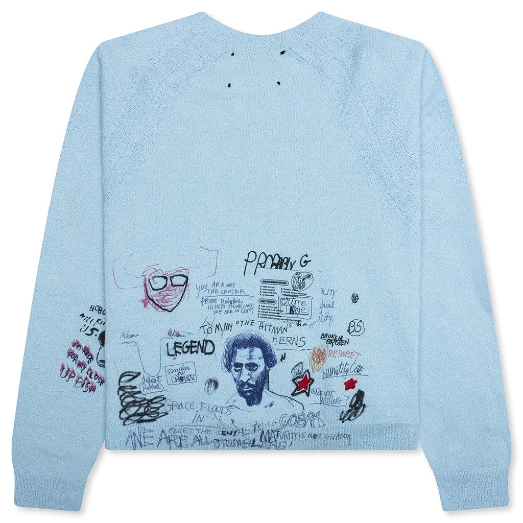 BOOZE CROOZE KNIT SWEATER - BABY BLUE - 2