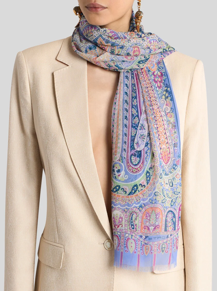 PAISLEY SILK SCARF - 1