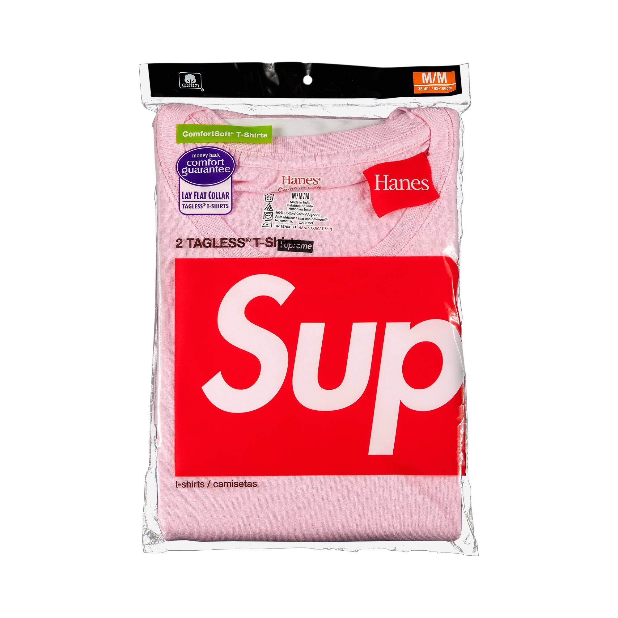 Supreme Supreme x Hanes Tagless Tees (2 Pack) 'Pink