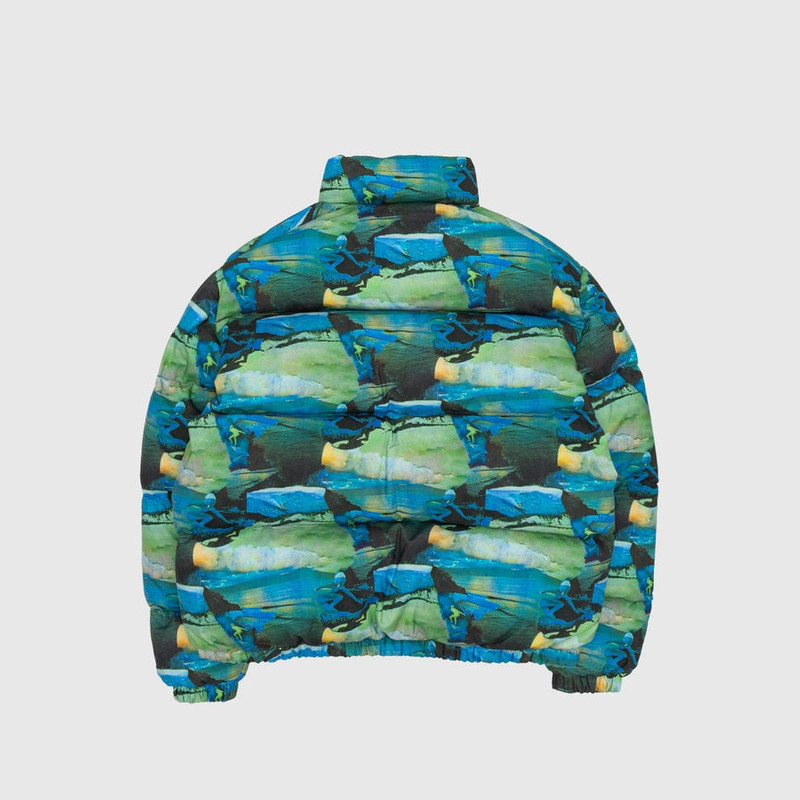 ERL QUILTED GREEN SUNSHINE PUFFER JACKET outlook