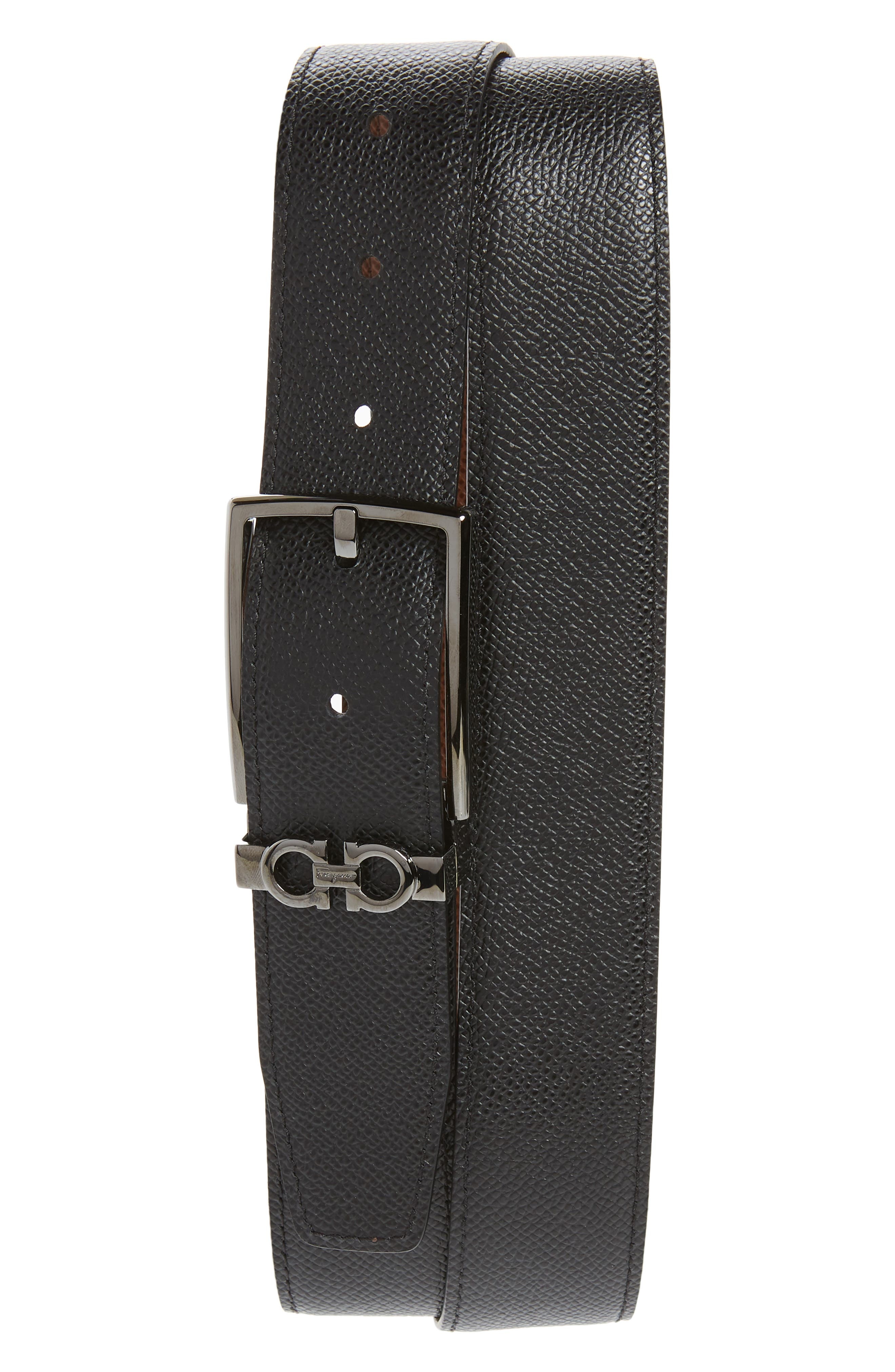 FERRAGAMO Reversible Leather Belt in Radica Tan /Nero at Nordstrom - 2