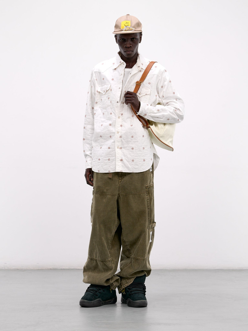 Kapital White All-Over Print Western Shirt outlook