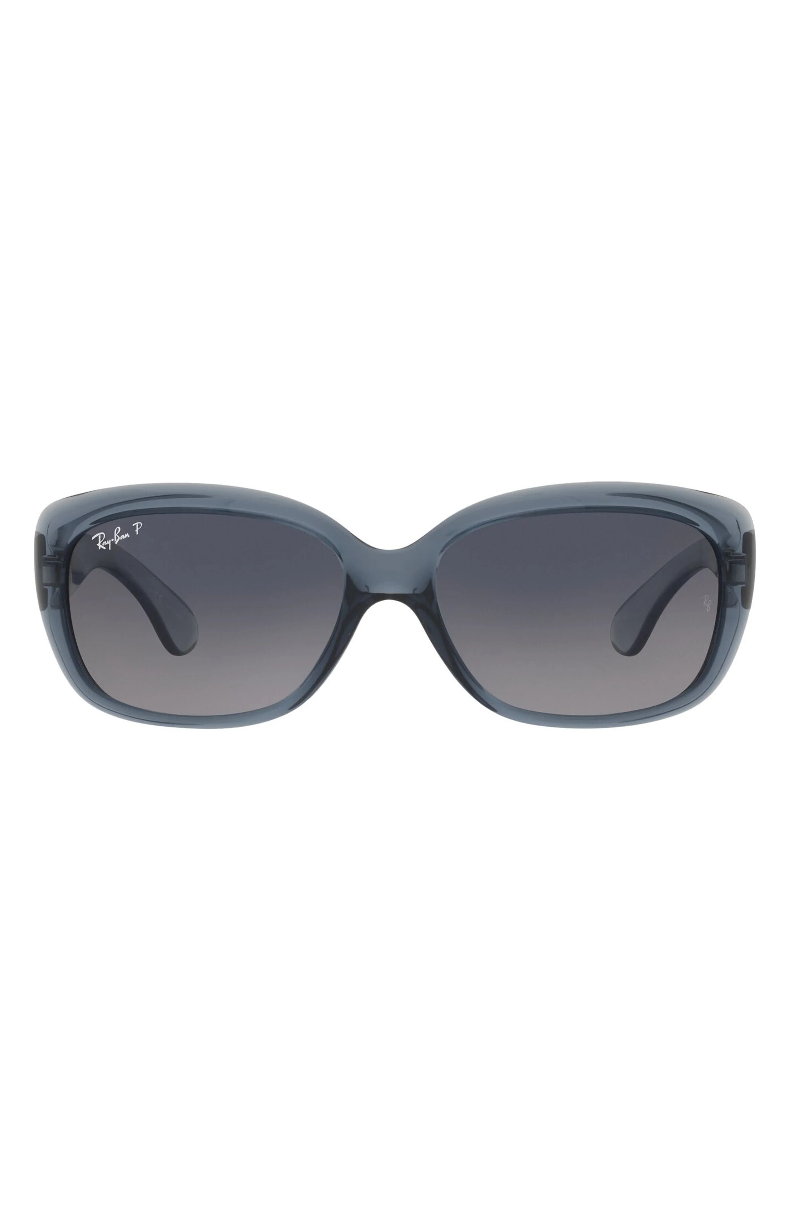 Ray-Ban Jackie Ohh 58mm Polarized Sunglasses in Transparent Blue /Blue Polar at Nordstrom - 1