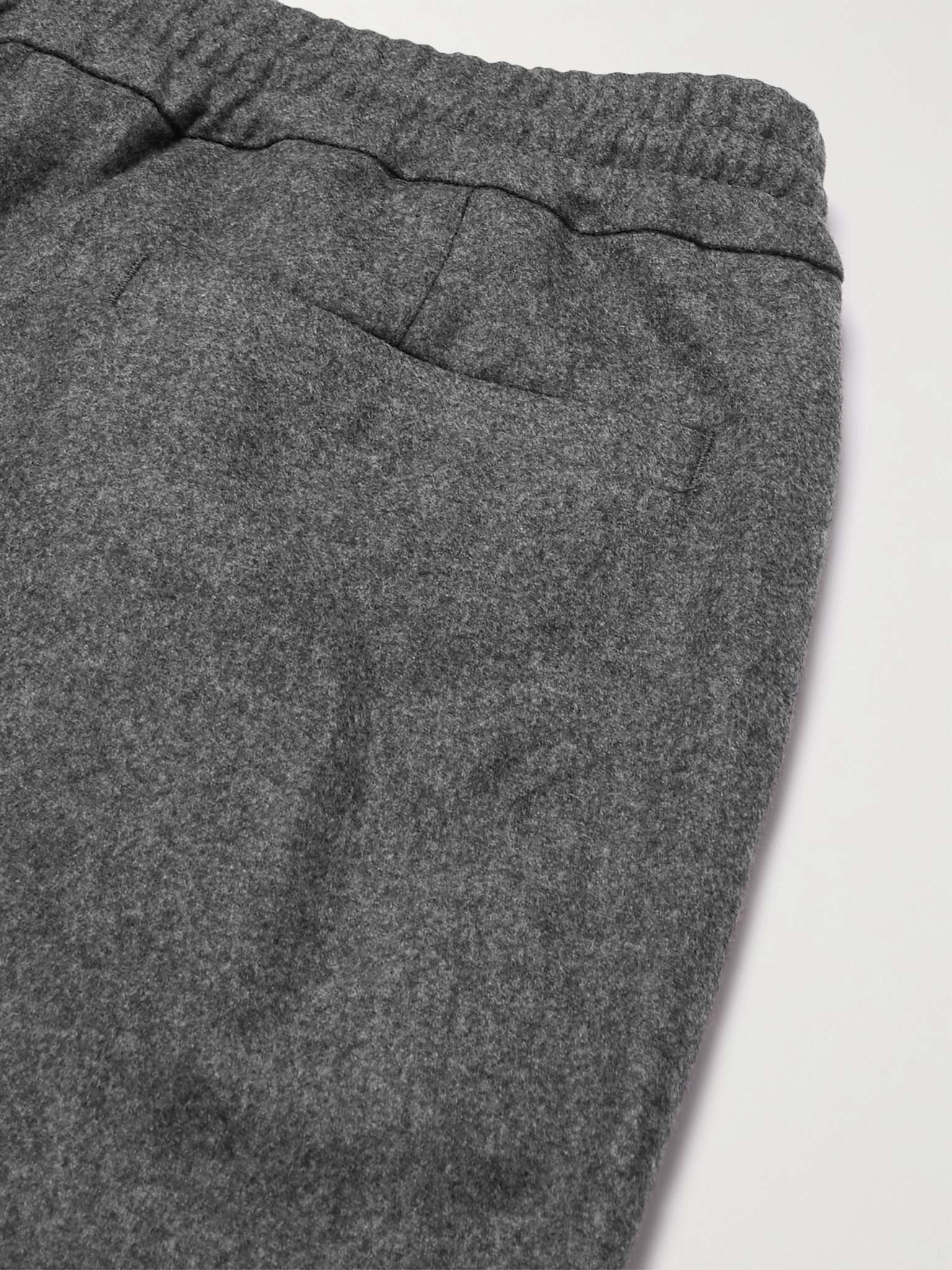 Brushed Virgin Wool-Twill Drawstring Trousers - 5