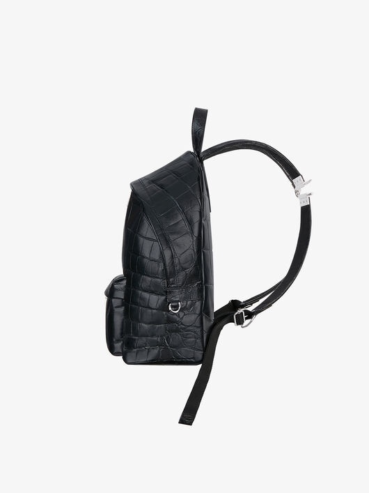 DOUBLE U BACKPACK IN CROCODILE EFFECT LEATHER - 3