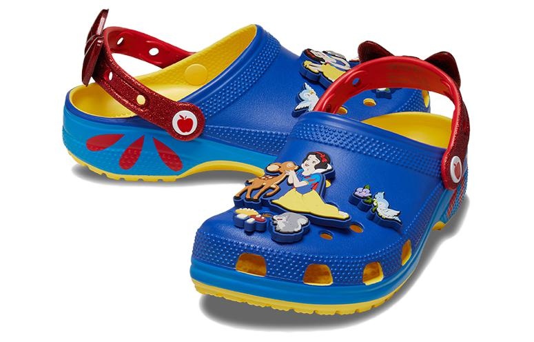 (WMNS) Crocs Snow White Classic Clogs 'Blue Yellow Red' 209483-769 - 3