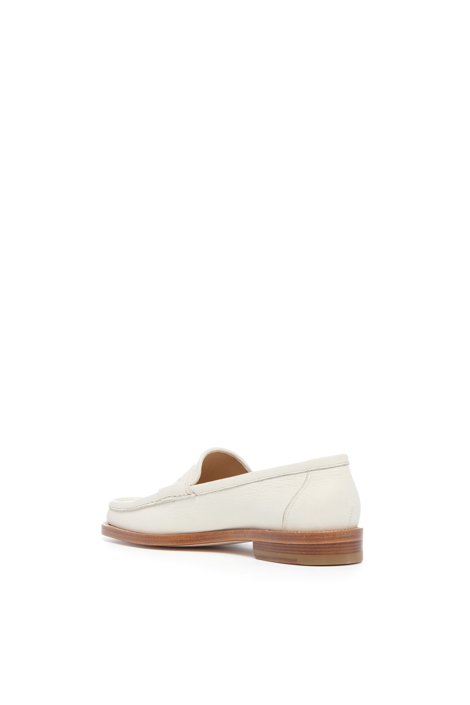 Pierre Loafer in Ivory Textured Leather - 3