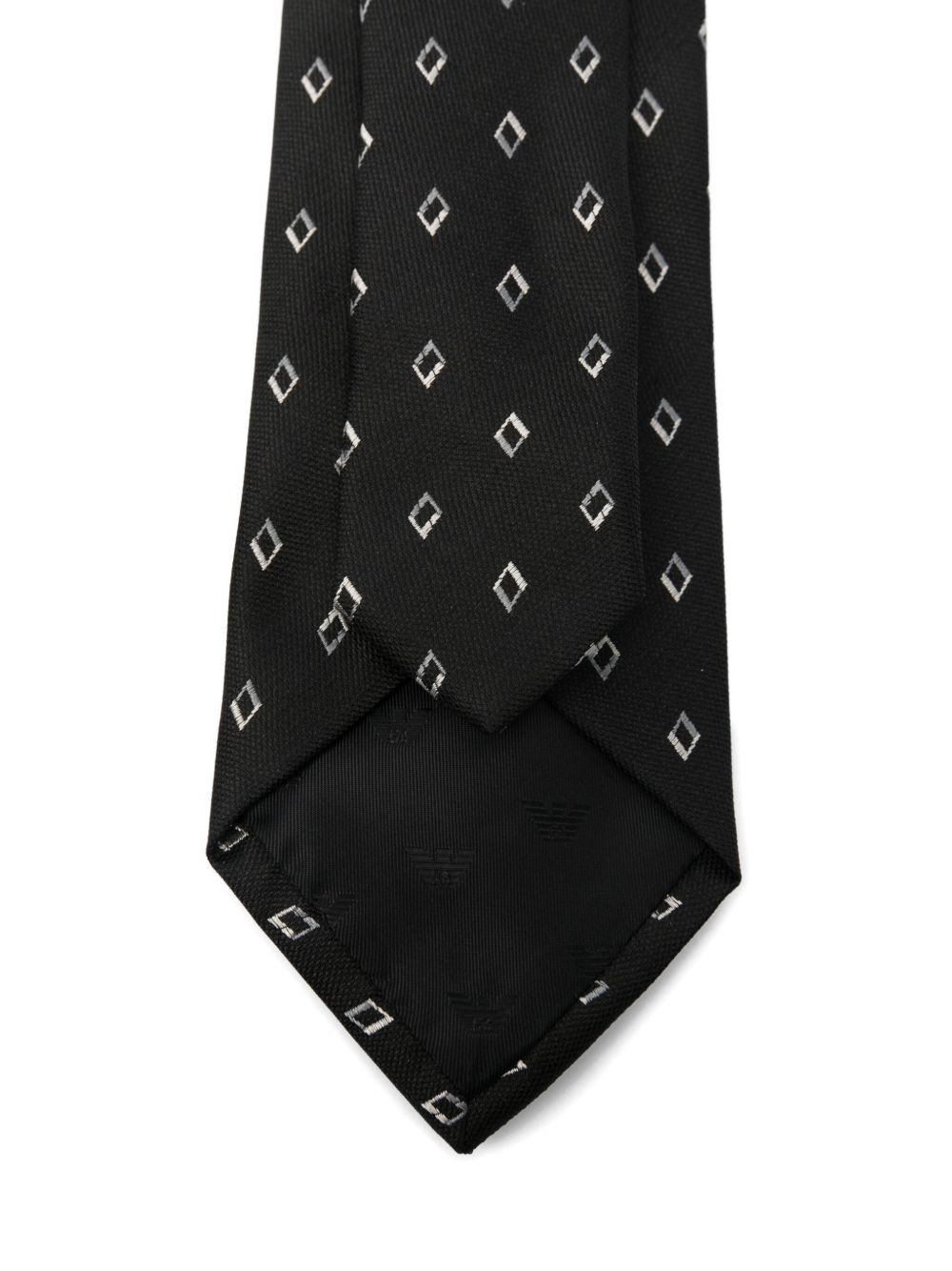 diamond-pattern silk tie - 3