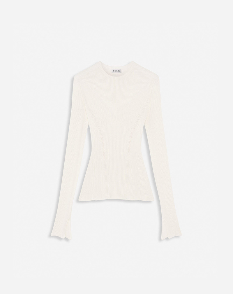 RIBBED SILK와 CASHMERE 트럭 탑 - 1