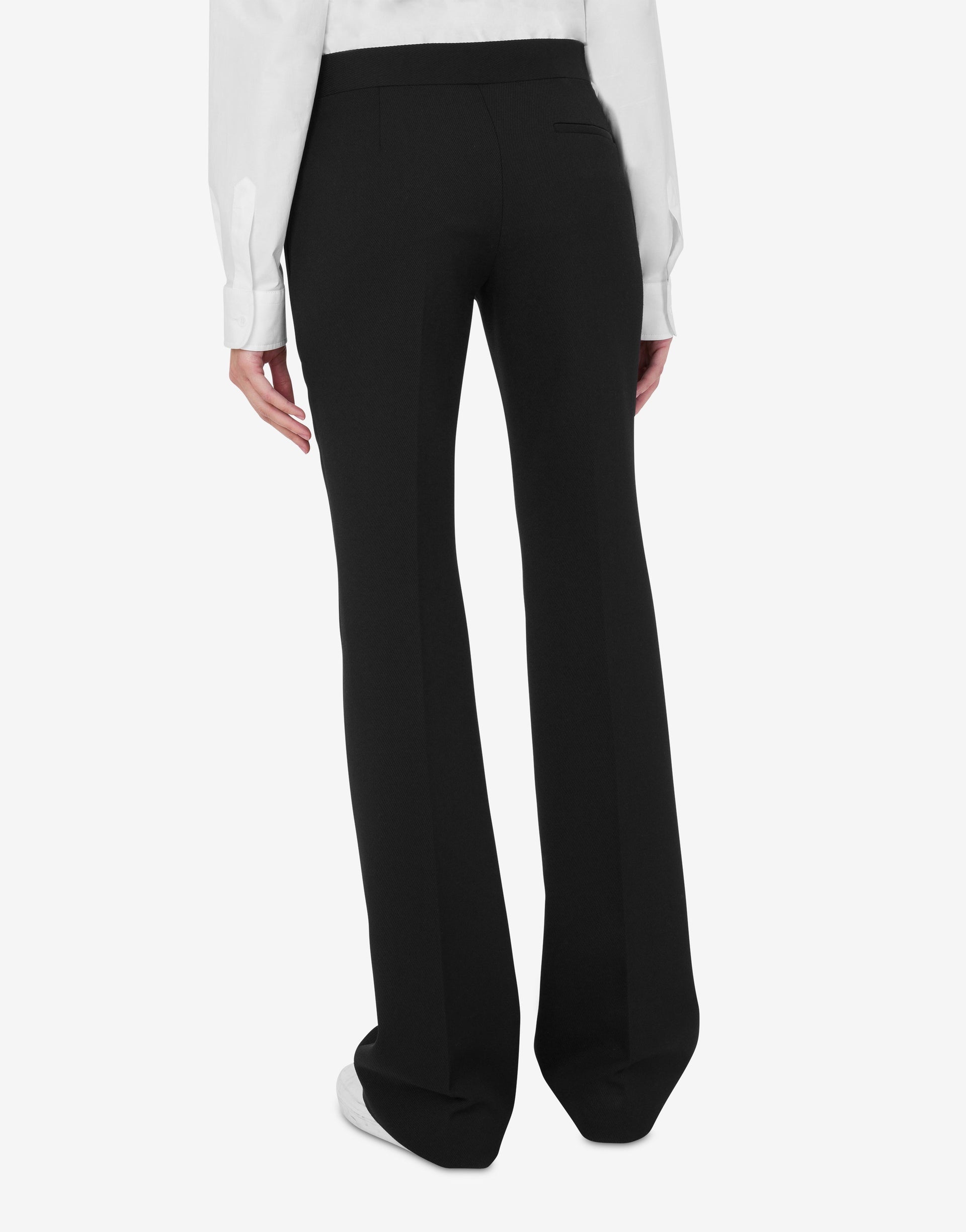 DIAGONAL WOOL-BLEND AND NYLON PANTS - 2