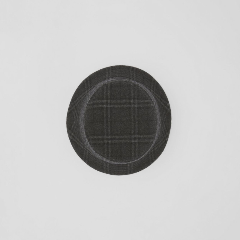 Check Wool Cashmere Bucket Hat 5