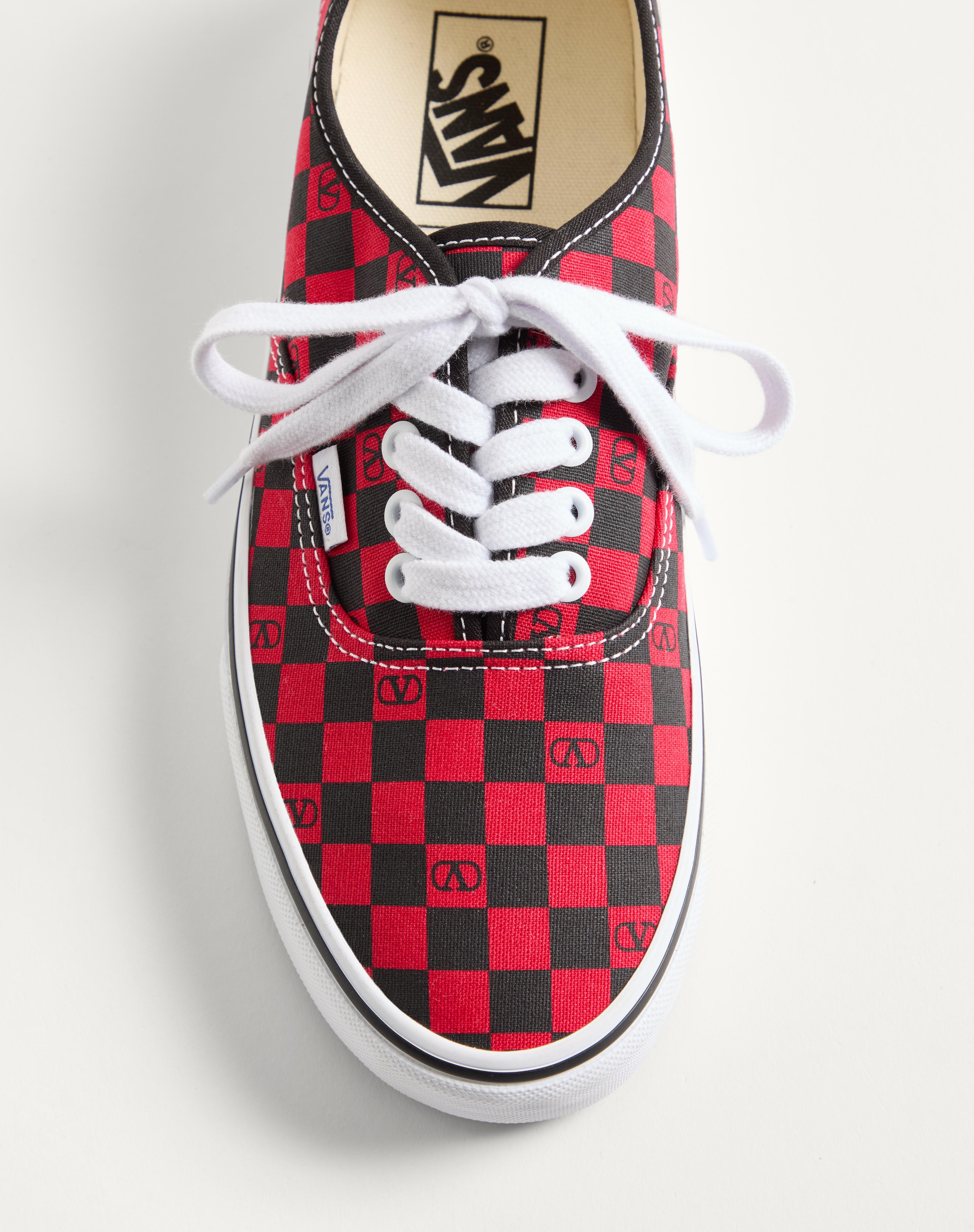 VALENTINO GARAVANI AND VANS LOW-TOP TRAINER IN FABRIC WITH VLOGO CHECKERBOARD PRINT - 8