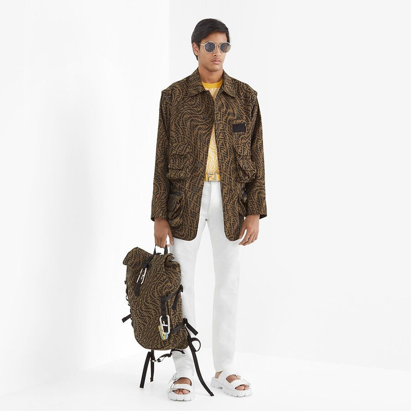 Backpack in brown FF Vertigo fabric 6