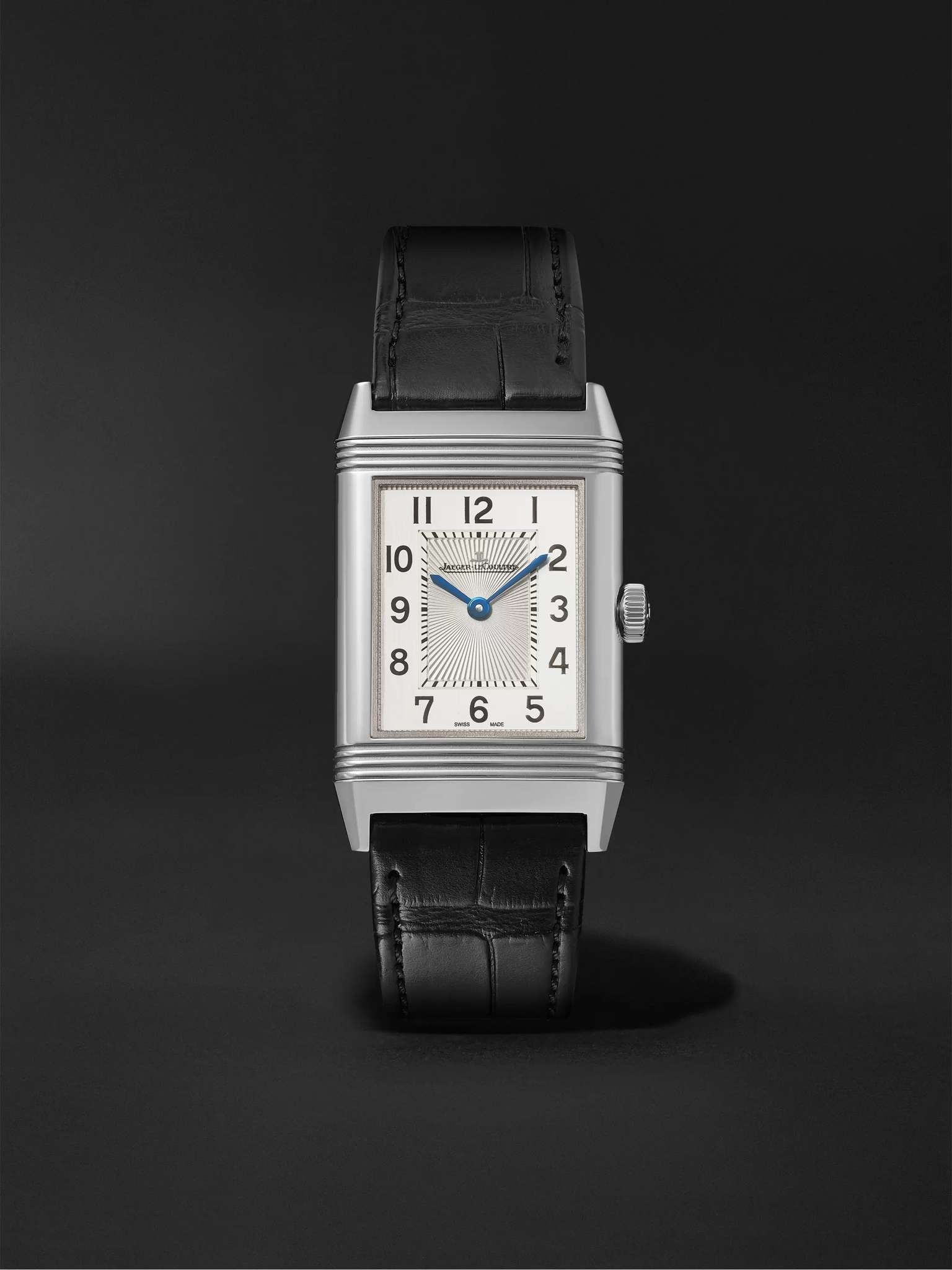 Reverso Classic Medium Thin Hand-Wound 24.4mm Stainless Steel and Alligator Watch, Ref. No. Q2548440 - 1