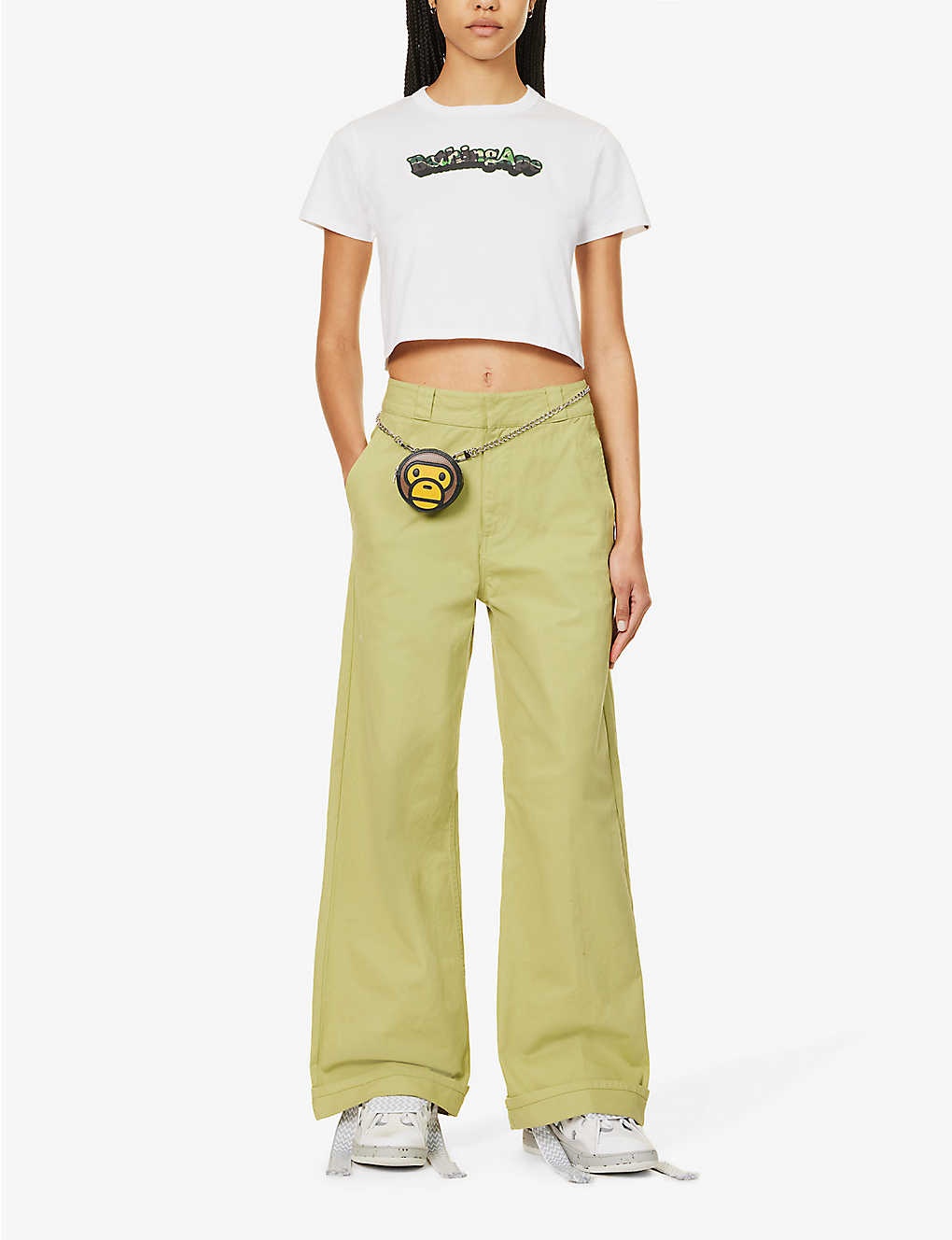 Logo-print cropped cotton-jersey T-shirt - 2