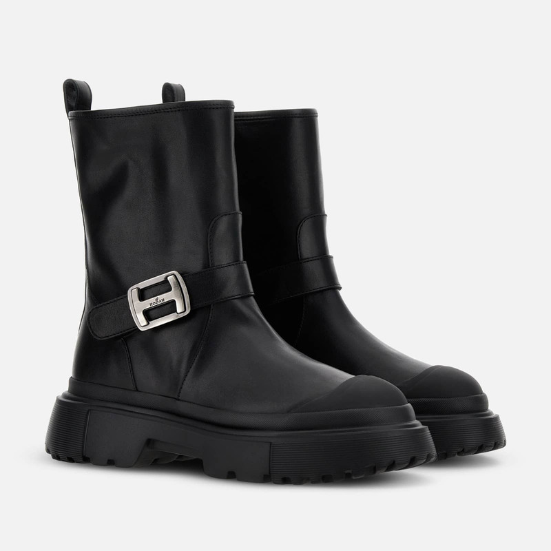 HOGAN Biker Ankle Boots Hogan H619 Black outlook