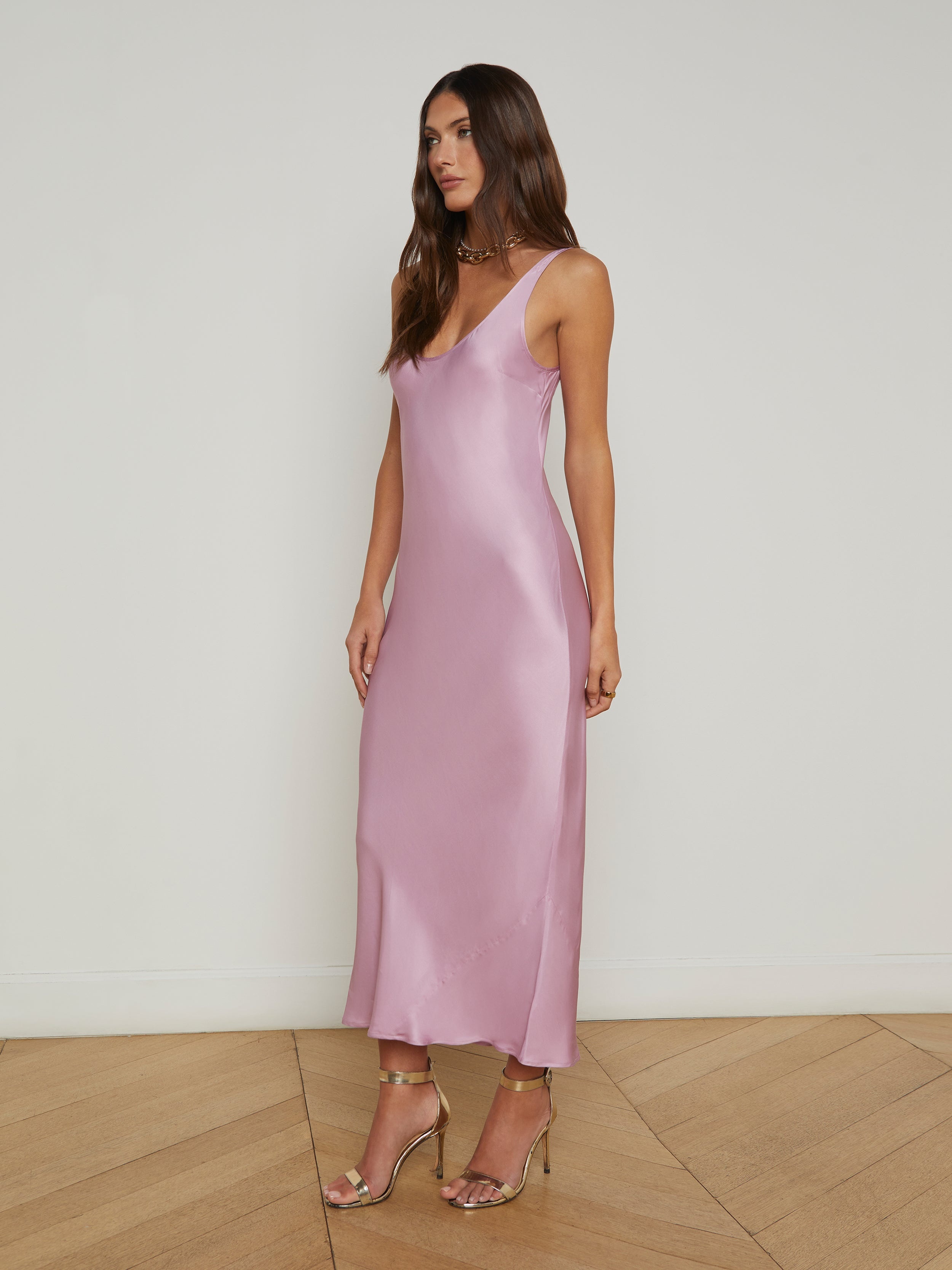 Akiya Satin Maxi Dress - 4