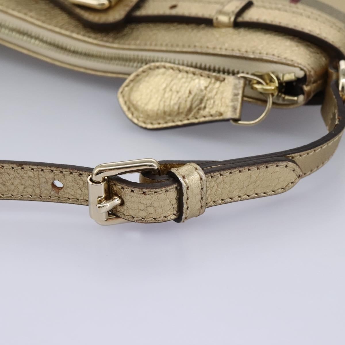 Burberry Nova Check Shoulder Bag Pvc Beige Gold - 8