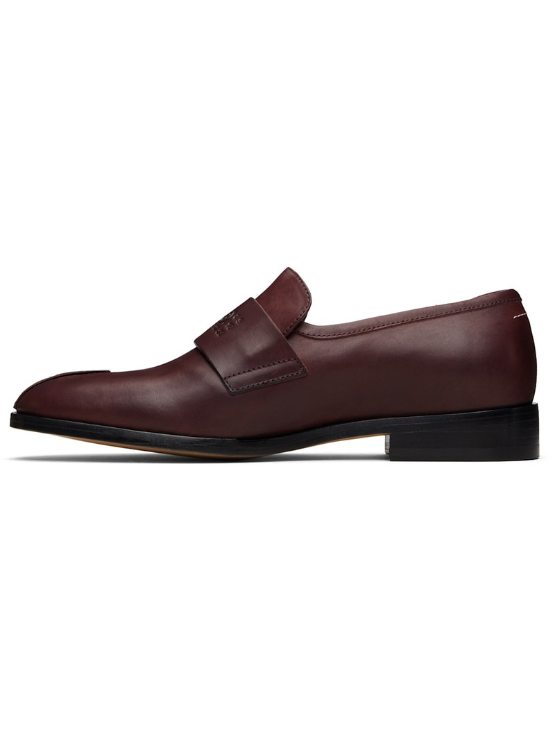 Burgundy New Classic Stitch Loafers 3