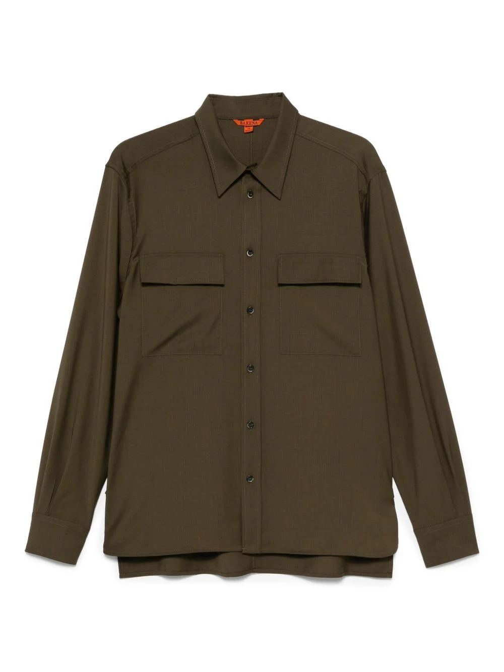 patch-pocket wool shirt - 1