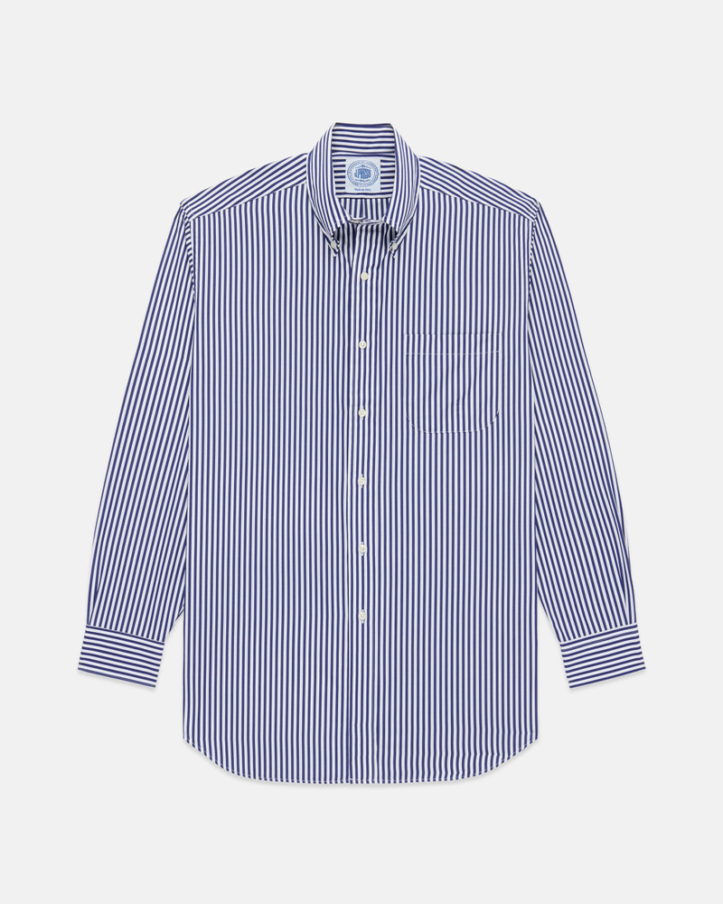 J. PRESS MADE-IN-USA NAVY BOLD STRIPE SPORT SHIRT - CLASSIC FIT outlook