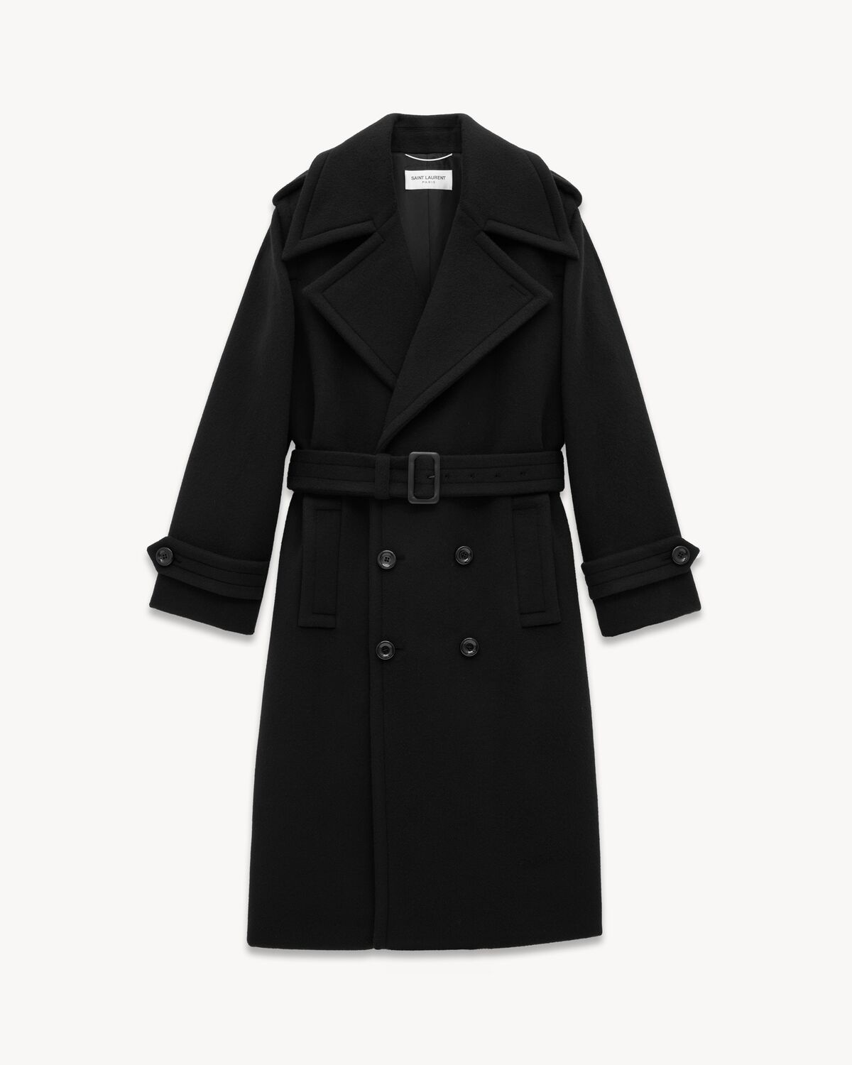 TRENCH COAT IN WOOL AND CASHMERE FELT - 1