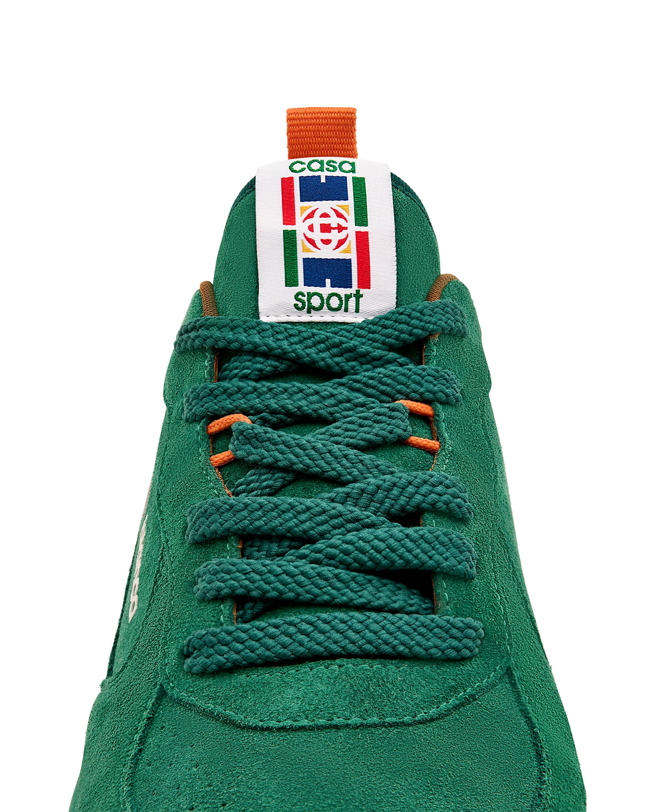 Women's Green Suede Court Sneaker | Casablanca Paris - 10