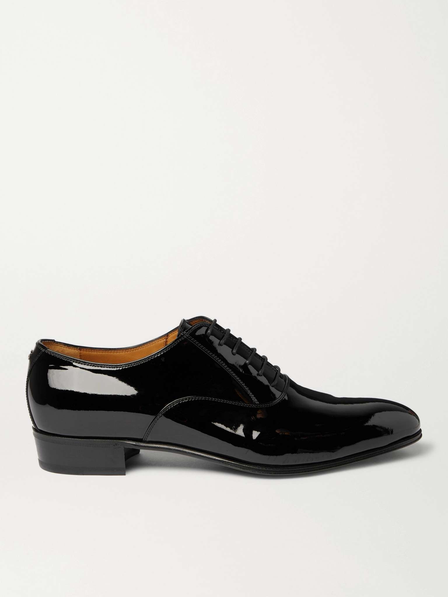 Logo-Embellished Patent-Leather Oxford Shoes - 1