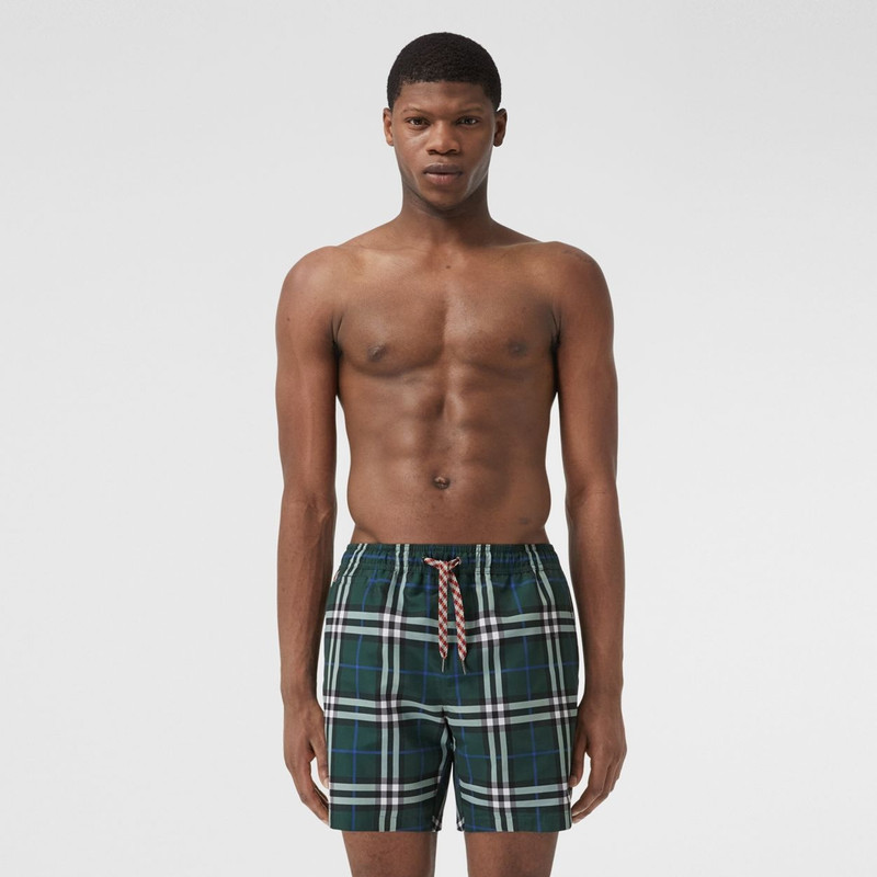 Burberry Check Print Drawcord Swim Shorts outlook