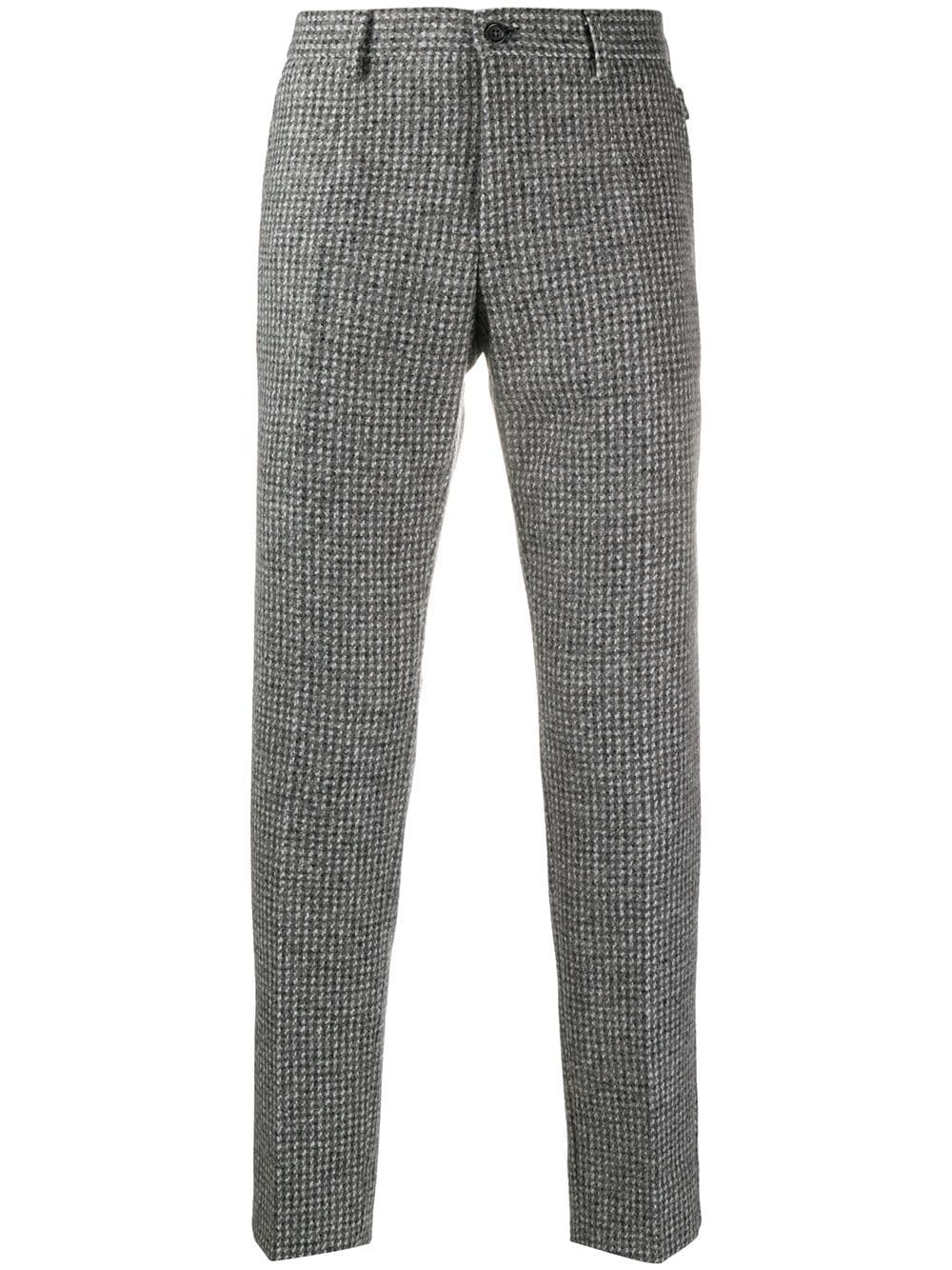 checked tailored trousers - 1