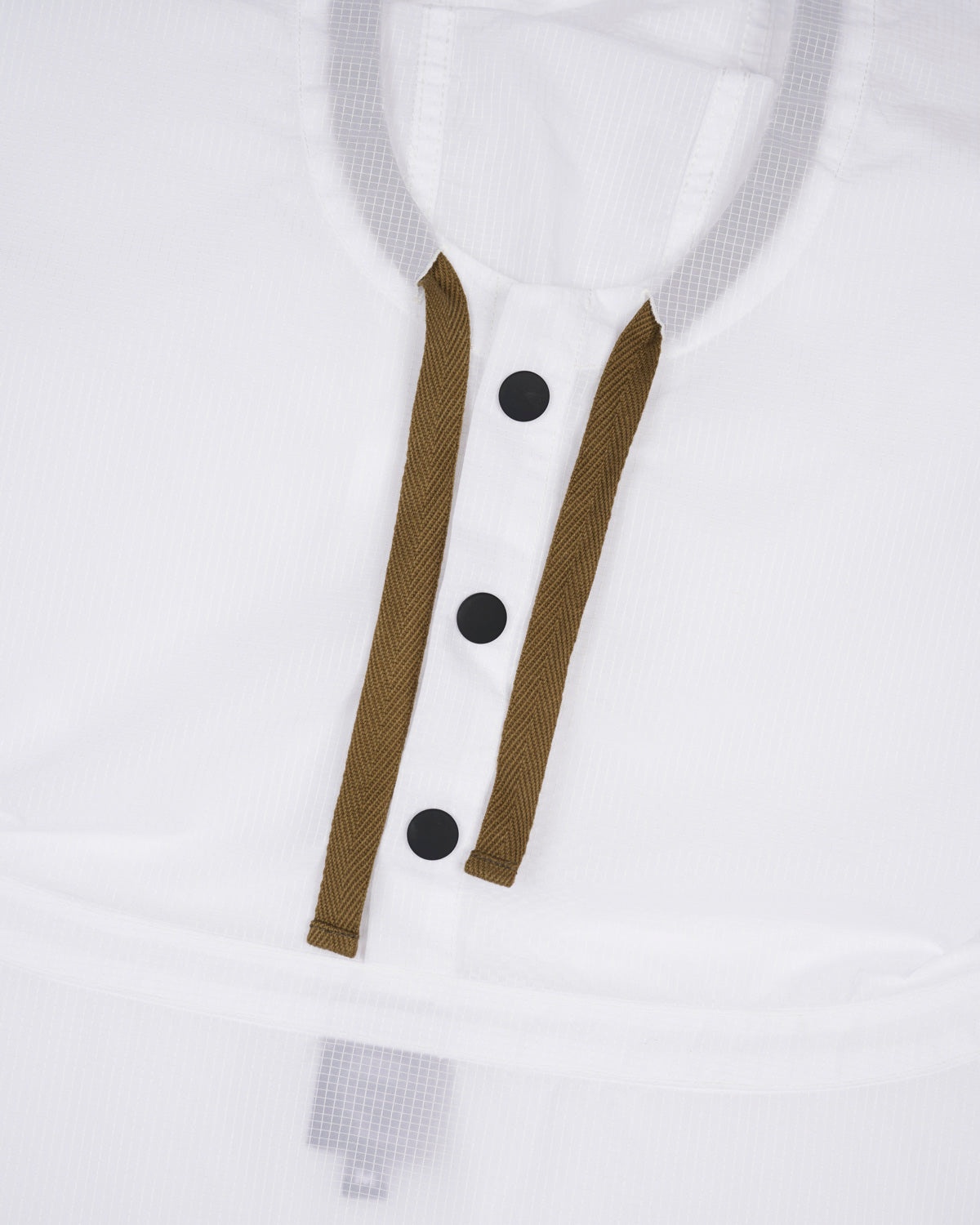 Translucent Military Smock Jacket - White - 3