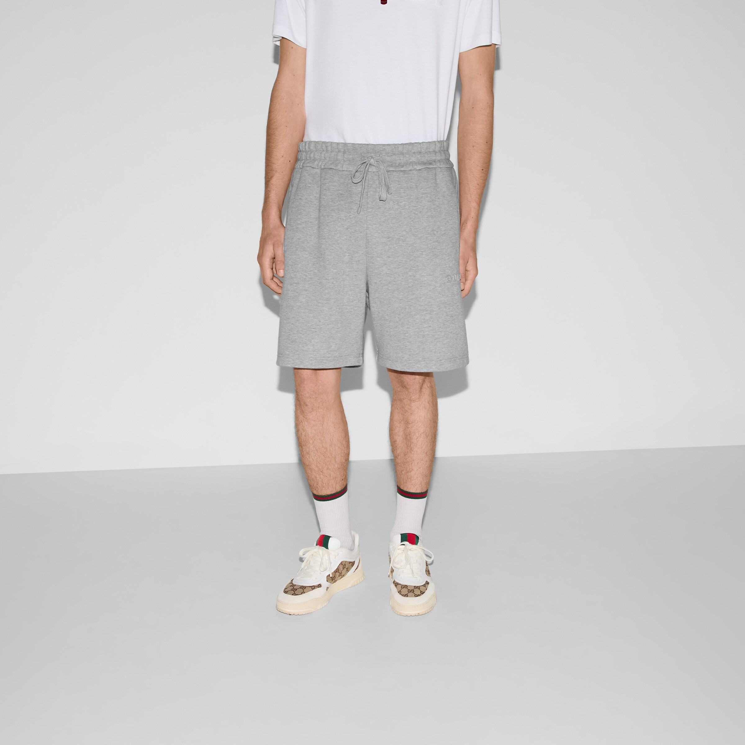 Embossed cotton jersey shorts - 3