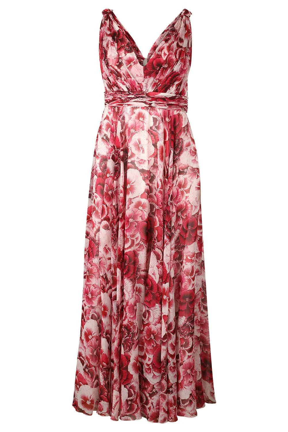 Sleeveless Pansies Dress - 1