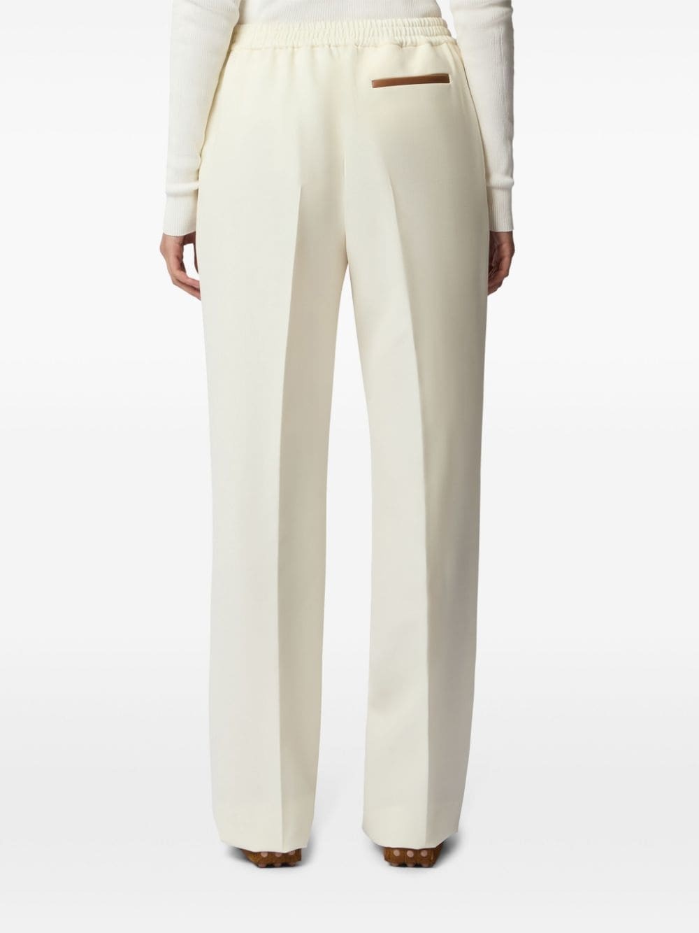 elasticated-waist virgin-wool trousers - 3