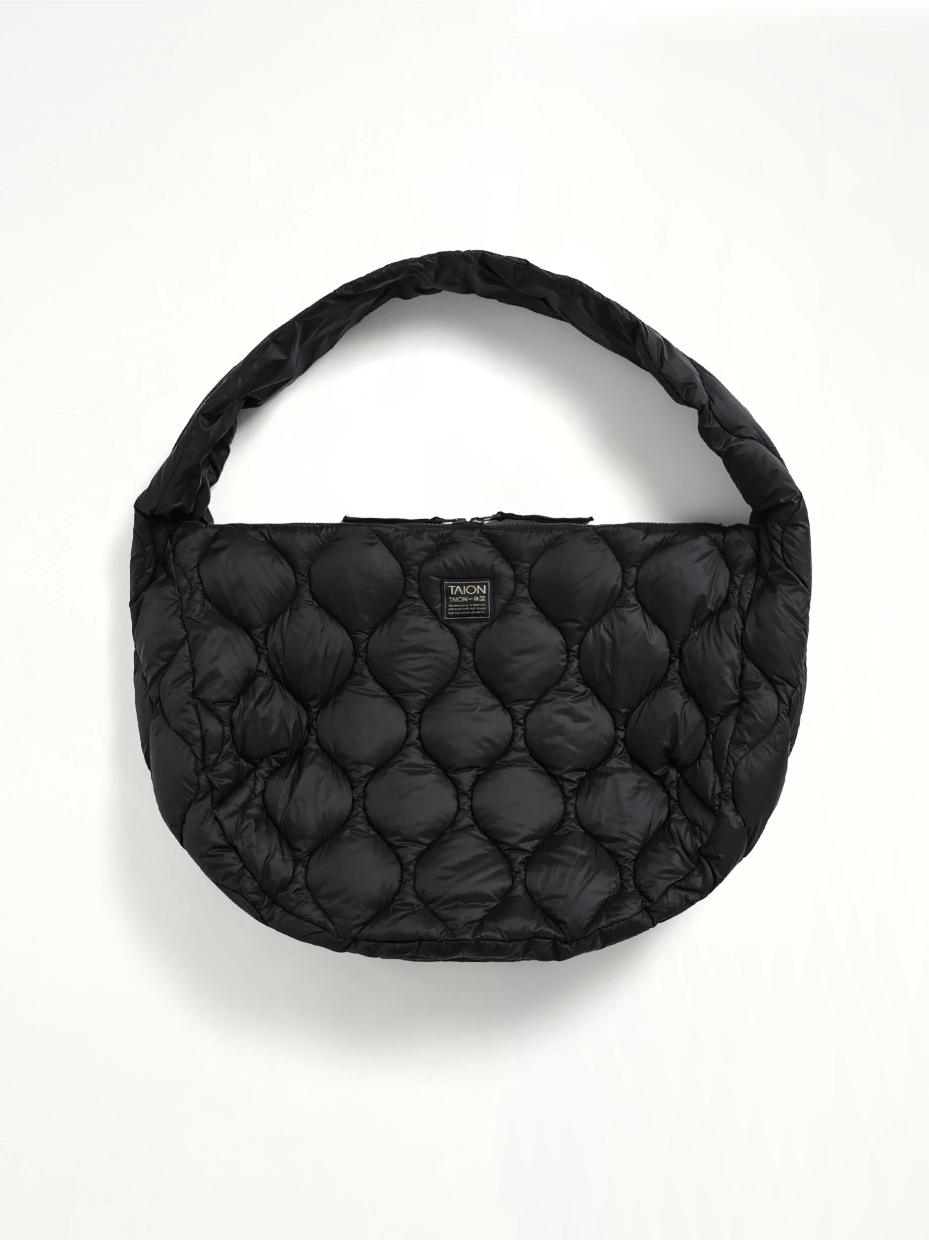 Military Banana Shoulder Down Bag L in Black - 1