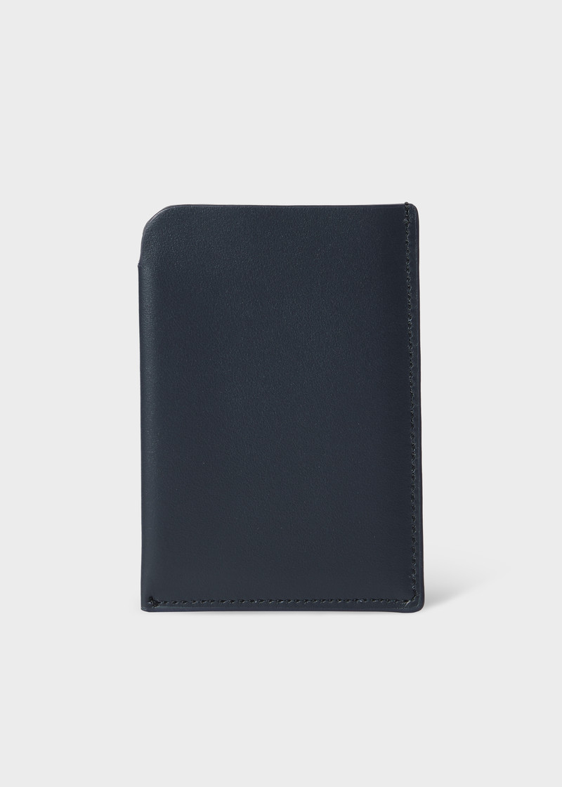 Paul Smith Navy 'Signature Pinstripe' Double Card Holder outlook