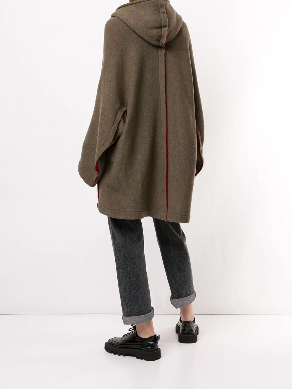 oversized hooded cape coat - 4