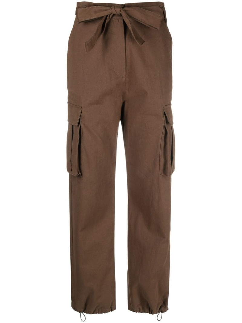 belted straight-leg trousers 1