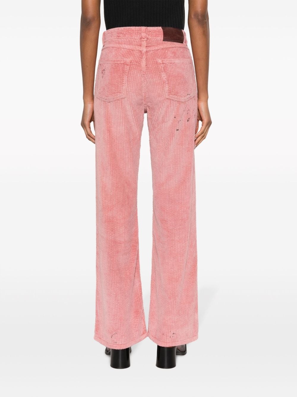 corduroy flared trousers - 4