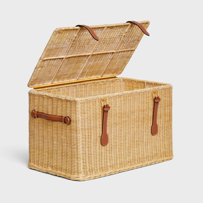 CELINE Dog toys box in wicker and calfskin outlook