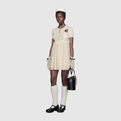 GUCCI Petit wool knit dress with G patch outlook