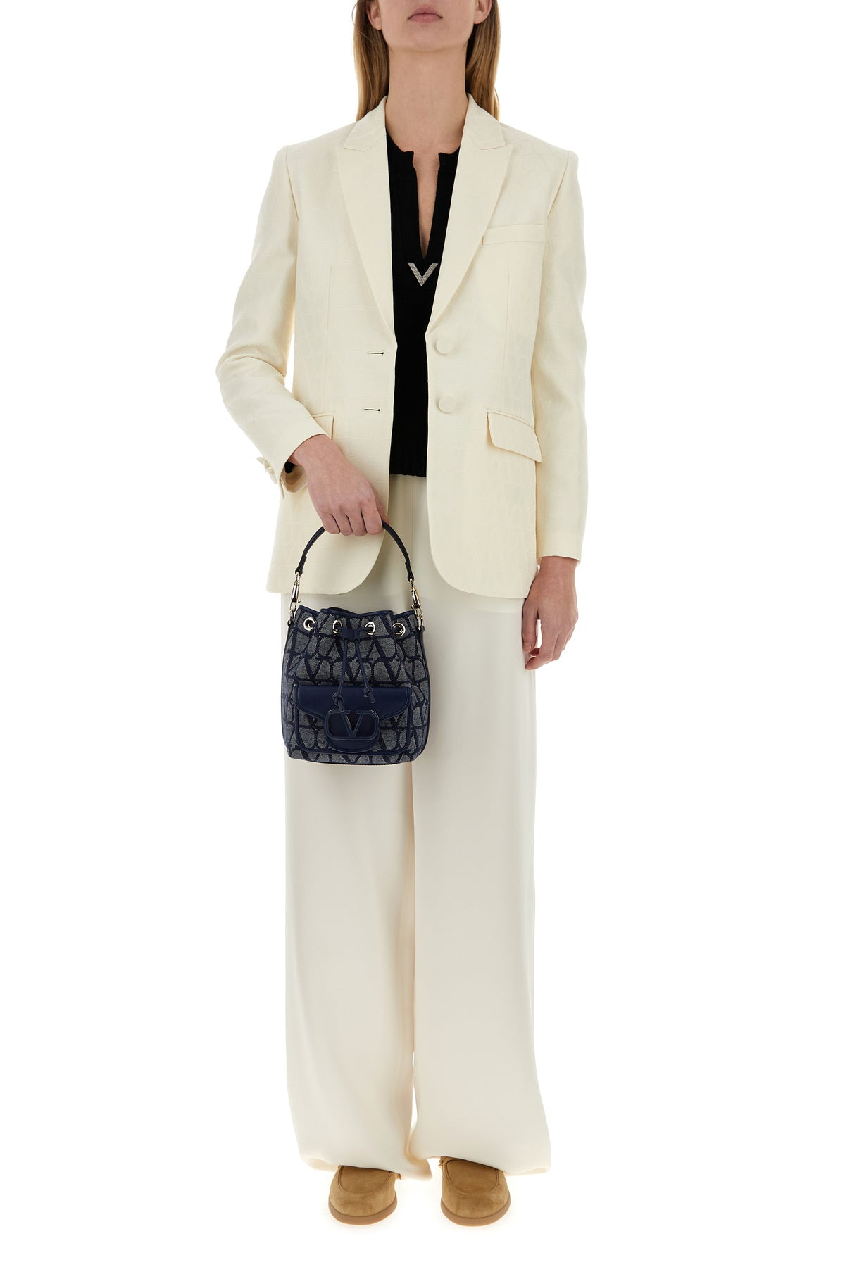 Ivory Cady Couture wide-leg pant - 6