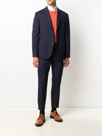 Brunello Cucinelli checked single-breasted blazer outlook