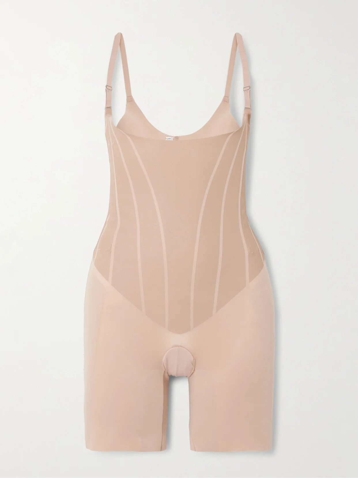 Spanxsupersculpt Totalcontour Open-bust Mid-thigh Bodysuit - 1