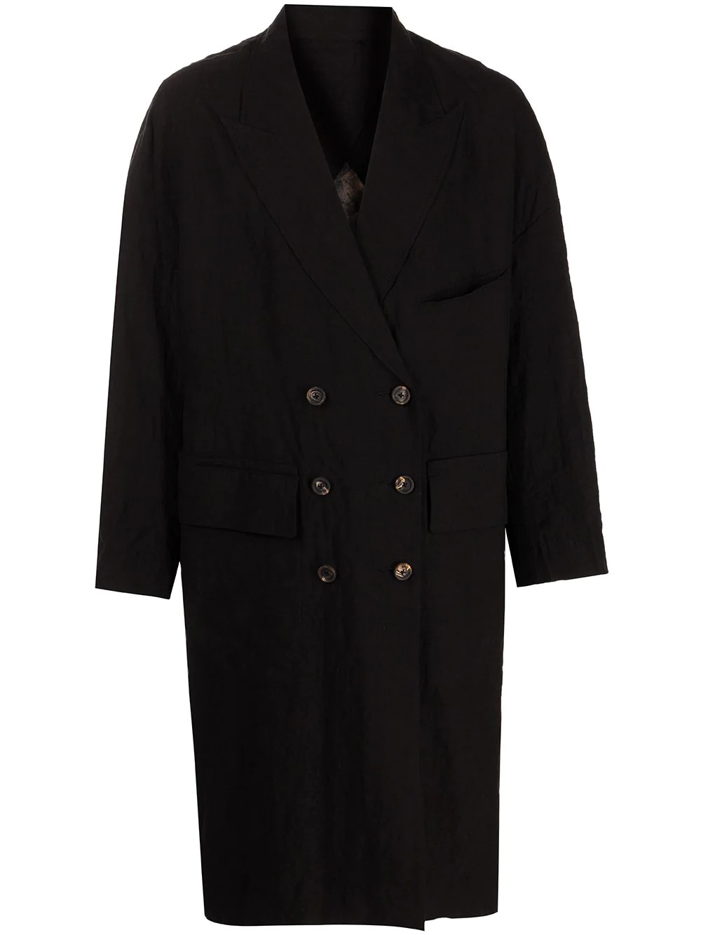 double-breasted oversize coat - 1