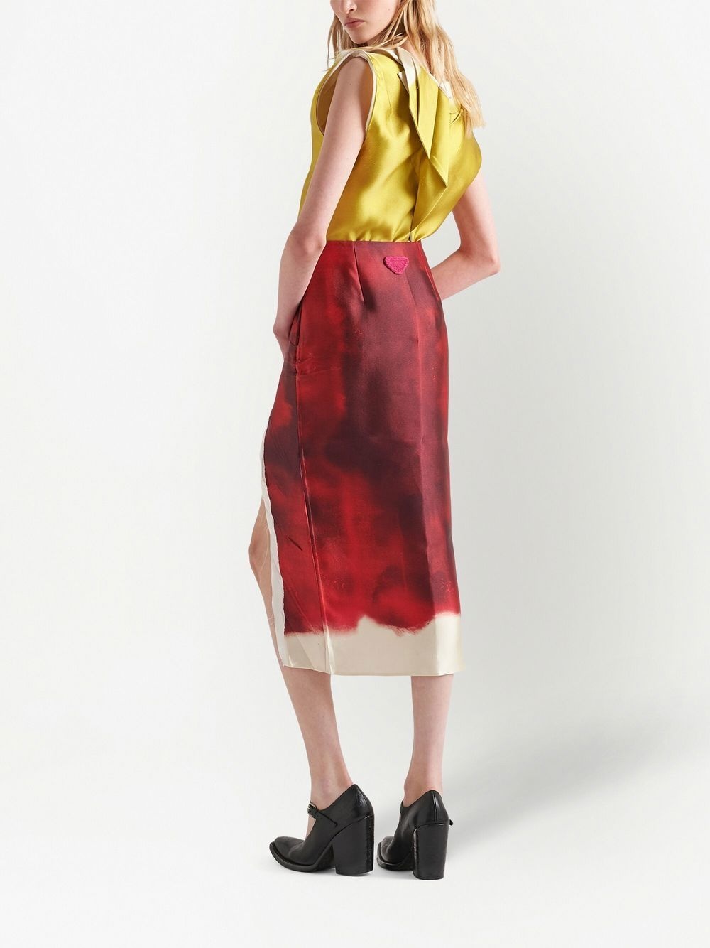 abstract-print midi skirt - 3