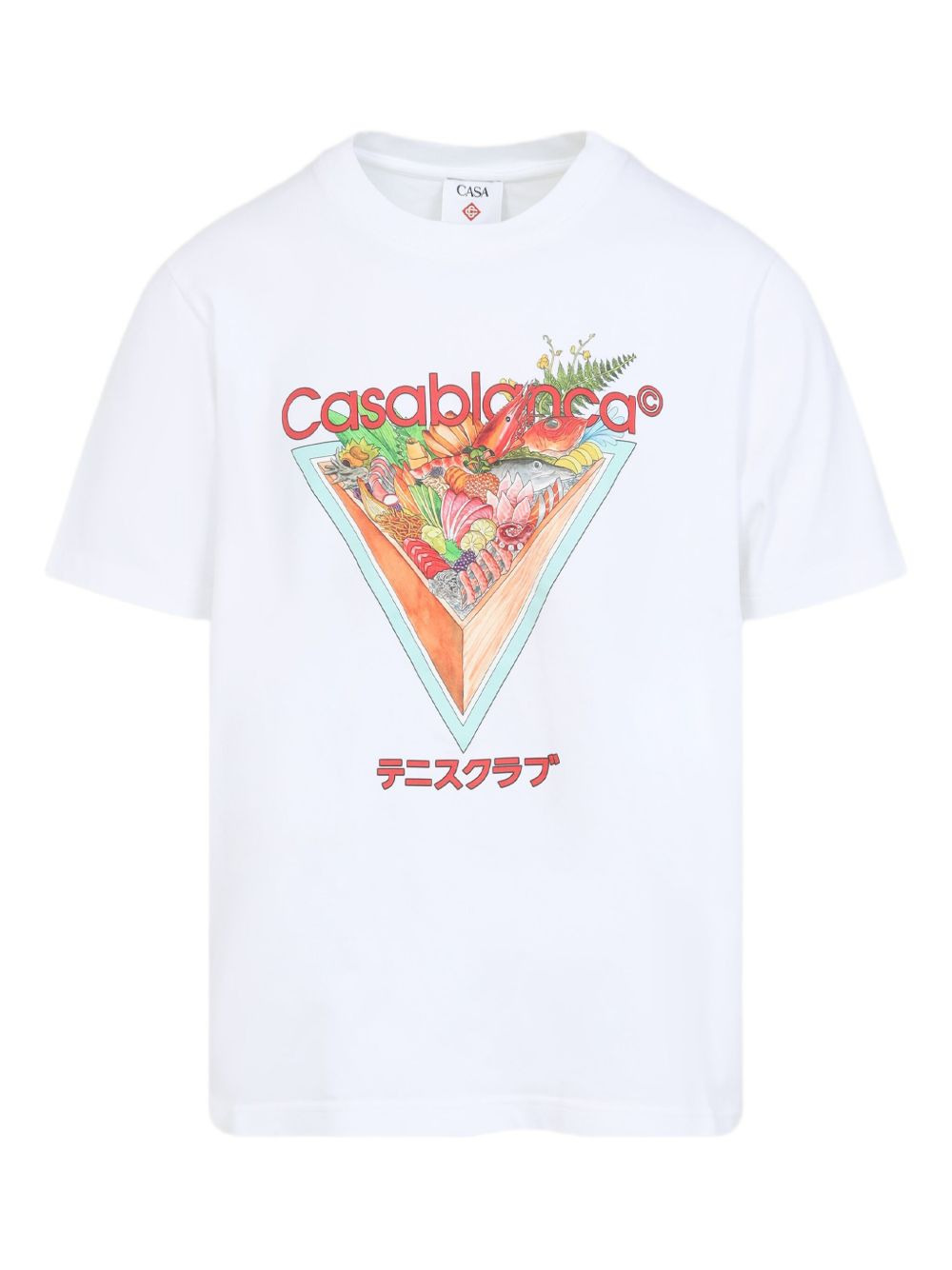 Tennis Club Icon triangle-print graphic T-shirt - 4