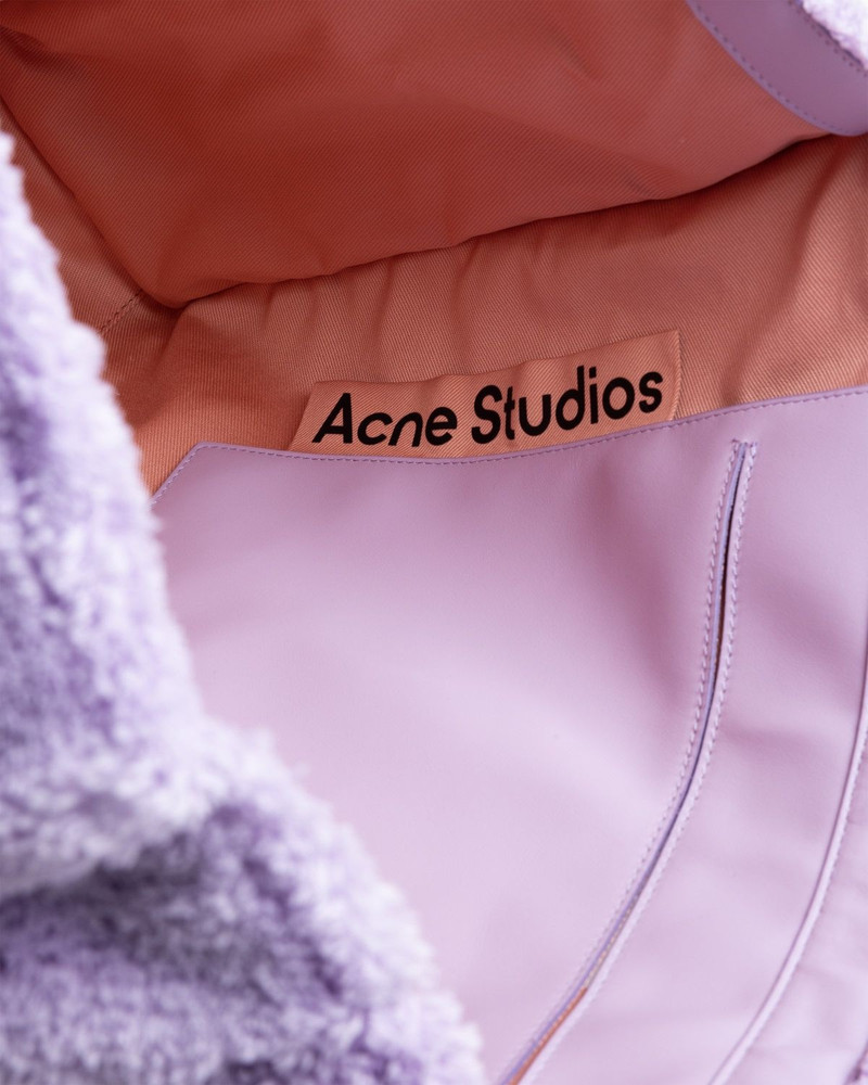 Acne Studios – Furry Logo Shoulder Tote Bag Lilac Purple 5